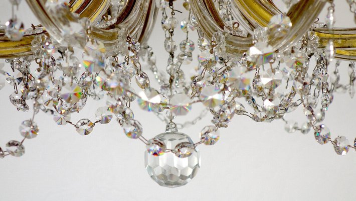 Maria Theresia Style Lead Crystal Chandelier, 1970s-NGU-1780493