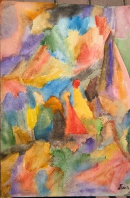 Mariam Khachatryan, La Passe, 1992, Watercolor on Paper, Framed-CHG-1516690