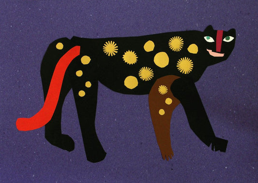 Marianna Oklejak, A Panther, 2020, Collage on Paper