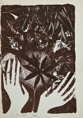 Mariano Villalta, Hands in Nature, Original Lithograph, 1960s-ZCI-943939