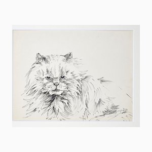 Marie Paulette Lagosse, The Cat, Pen on Paper, 1970s-ZCI-822920