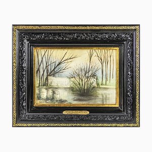 Marie Thelika Rideau Paulet, Parc Monceau, 19th Century, Watercolor, Framed-ZVH-1317665