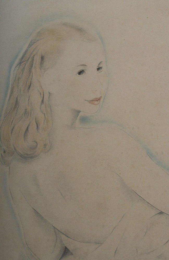 Mariette Lydis, Nude Woman, Lithograph, Framed