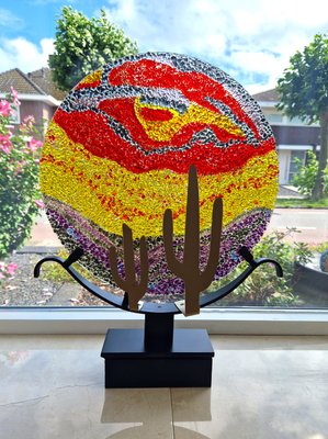 Marijke & Joop Berendsen, Colorful Sculpture of Sunset, 2024, Glass & Steel-QAI-2027807