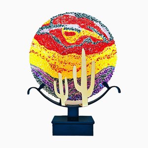 Marijke & Joop Berendsen, Colorful Sculpture of Sunset, 2024, Glass & Steel-QAI-2027807