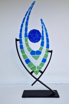 Marijke & Joop Berendsen, Flower Bud, 2024, Glass & Steel-QAI-2035849