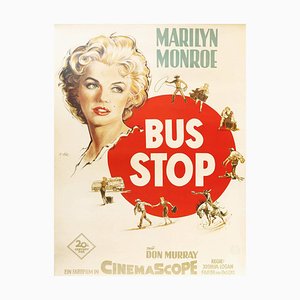 Marilyn Monroe and Don Murray, Bus Stop, German Movie Poster, 1956-DEK-932512