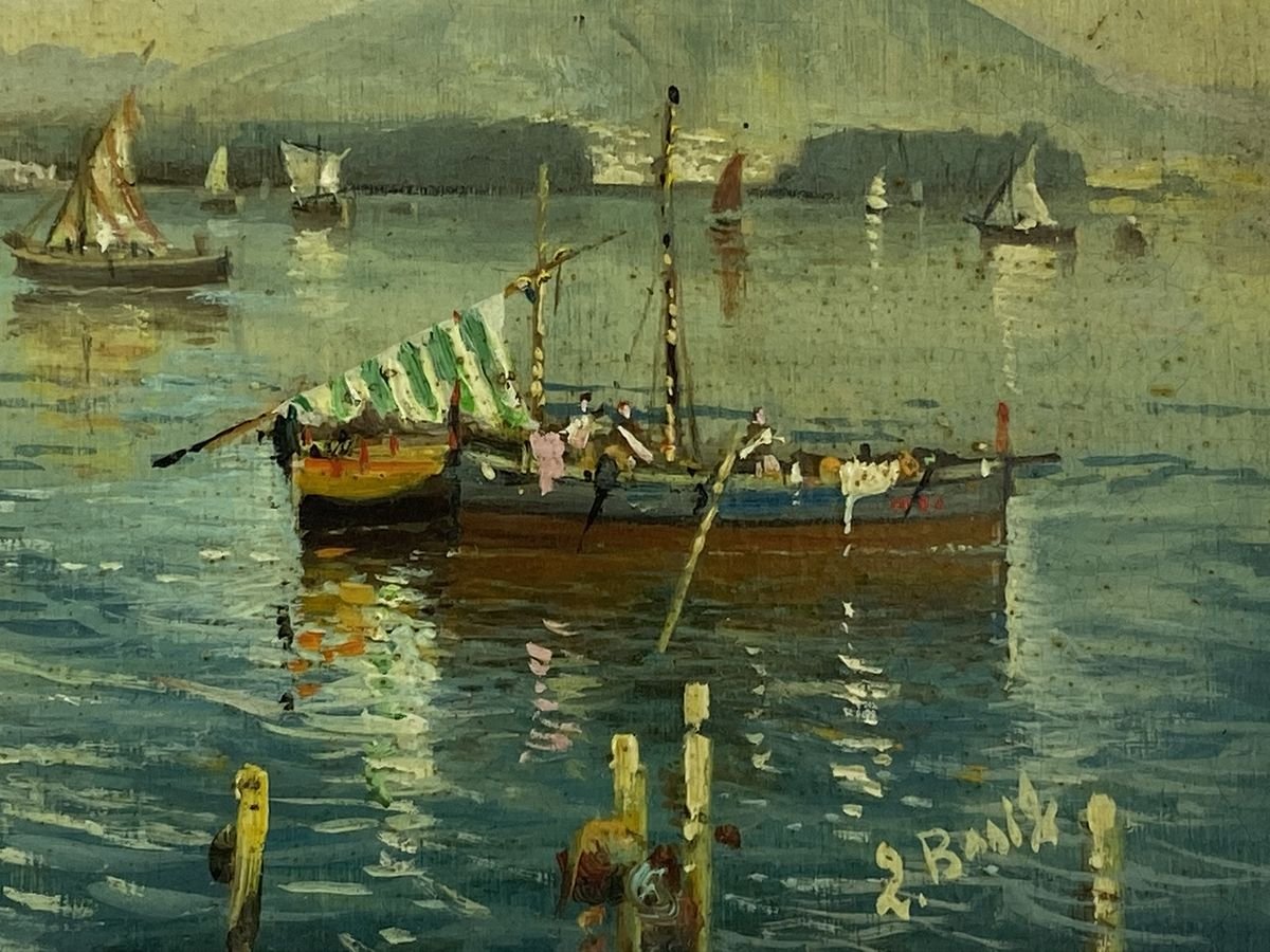 Marina - Posillipo School - Oil on Board