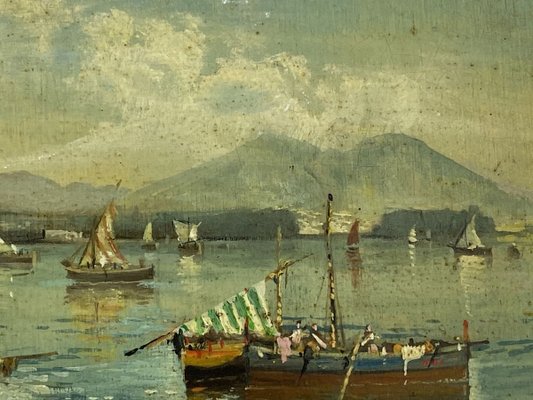 Marina - Posillipo School - Oil on Board