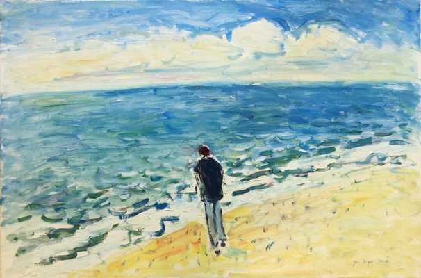 Marine Facing the Sea Oil Painting by Jean-Jacques René-KHH-542291