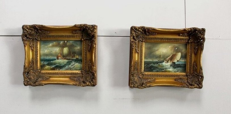 Marine Paintings, Early 20th Century, Set of 2-RVK-895525