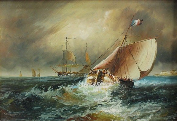 Marine Paintings, Early 20th Century, Set of 2-RVK-895525