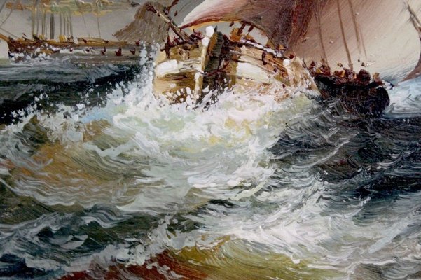 Marine Paintings, Early 20th Century, Set of 2-RVK-895525