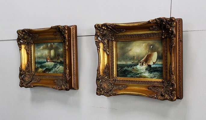 Marine Paintings, Early 20th Century, Set of 2-RVK-895525