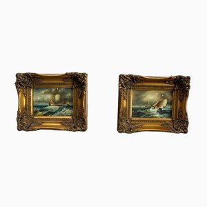 Marine Paintings, Early 20th Century, Set of 2-RVK-895525