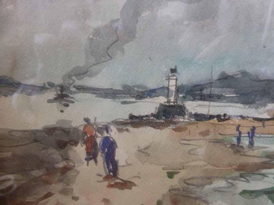 Marine Watercolor Painting by Lavoine-WSV-605500