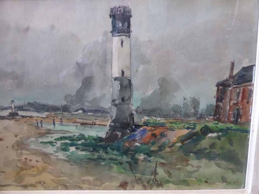 Marine Watercolor Painting by Lavoine-WSV-605500