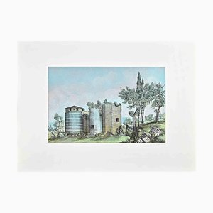 Mario Bonechi, Landscape, Etching, Late 20th Century-ZCI-2024928