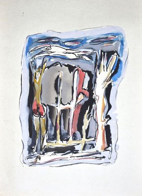 Mario Martini, Composition, Mixed Media on Cardboard, 1973-ZCI-827785