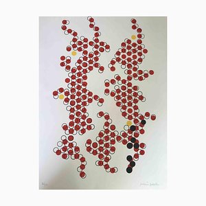 Mario Padovan, Red Circles, Original Screenprint, 1977-ZCI-972069