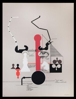 Mario Persico, Verticalism, Original Lithograph, 1970-ZCI-1179715