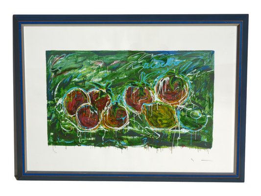 Mario Schifano, Acerbi, Materic Serigraph with Frame-KGD-833388