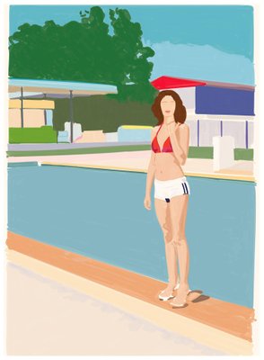 Mario Sughi, Lucy at the Swimming Pool, 2020, Mixed Media-CHG-1342994