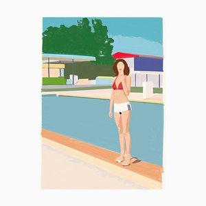 Mario Sughi, Lucy at the Swimming Pool, 2020, Mixed Media-CHG-1342994