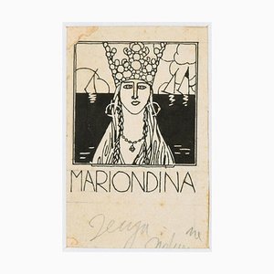 Mariondina - Illustration - Original China Ink by Bruno Angoletta - 1930s 1930's-ZCI-766317