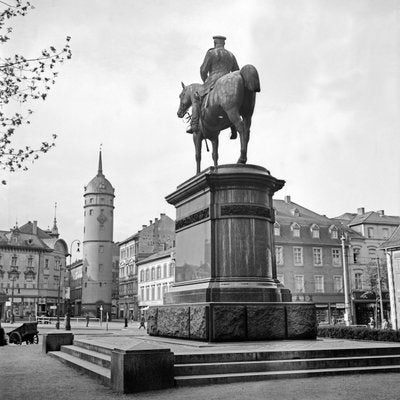 Market Square with Monument of Louis IV, Darmstadt, Germany, 1938, Printed 2021-DYV-997874