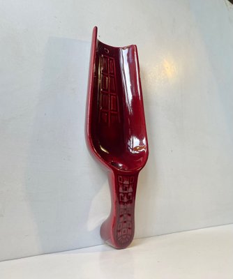 Maroon Glaze Ceramic Wall Hung Candleholder by Arnold Wiig, Norway, 1970s-LCR-1451197