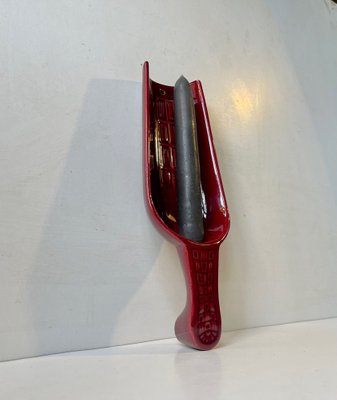 Maroon Glaze Ceramic Wall Hung Candleholder by Arnold Wiig, Norway, 1970s-LCR-1451197