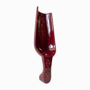 Maroon Glaze Ceramic Wall Hung Candleholder by Arnold Wiig, Norway, 1970s-LCR-1451197