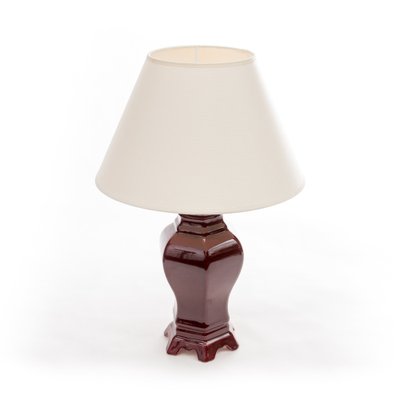 Maroon Majolica Table Lamp-FSD-1311315