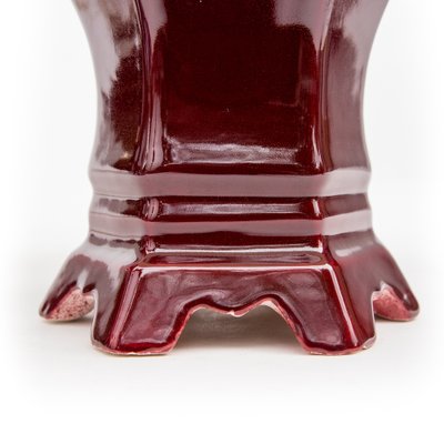 Maroon Majolica Table Lamp-FSD-1311315