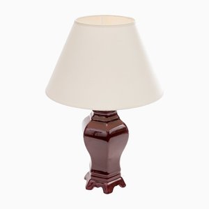 Maroon Majolica Table Lamp-FSD-1311315