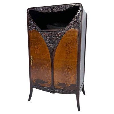 Marquetry Cabinet in Mahogany, 1890s-FGA-1783036