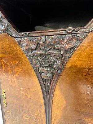 Marquetry Cabinet in Mahogany, 1890s-FGA-1783036