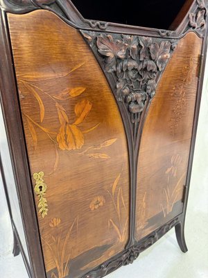 Marquetry Cabinet in Mahogany, 1890s-FGA-1783036