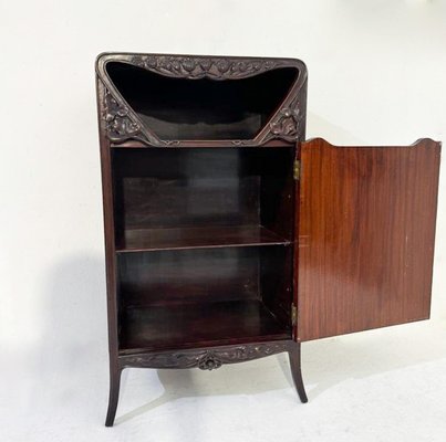 Marquetry Cabinet in Mahogany, 1890s-FGA-1783036