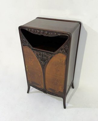 Marquetry Cabinet in Mahogany, 1890s-FGA-1783036