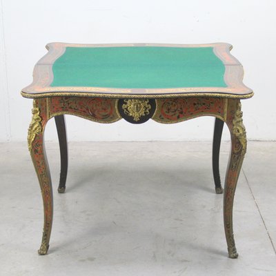 Marquetry Game Table-NE-796137