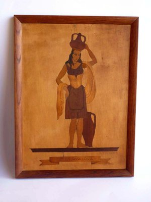 Marquetry Inlaid Works by Pietro Francesco, 1930s, Set of 2-GKB-841253