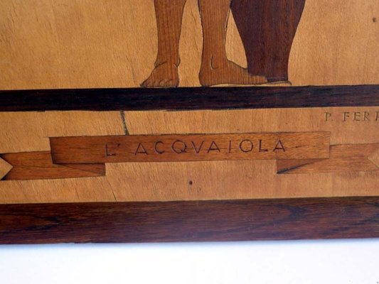 Marquetry Inlaid Works by Pietro Francesco, 1930s, Set of 2-GKB-841253