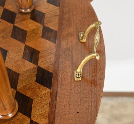 Marquetry Side Table, 1940s-RVK-1806941