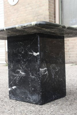 Marquina Black and Marble Back Tables, 1980s, Set of 2-XIJ-1748951