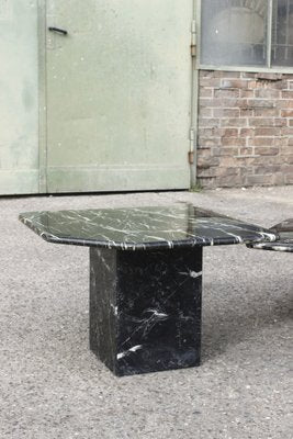 Marquina Black and Marble Back Tables, 1980s, Set of 2-XIJ-1748951