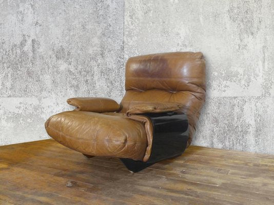 Marsala Leather Armchair by Michel Ducoy for Ligne Roset, 1970-DQG-1591141