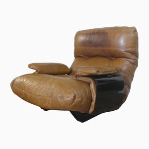 Marsala Leather Armchair by Michel Ducoy for Ligne Roset, 1970-DQG-1591141