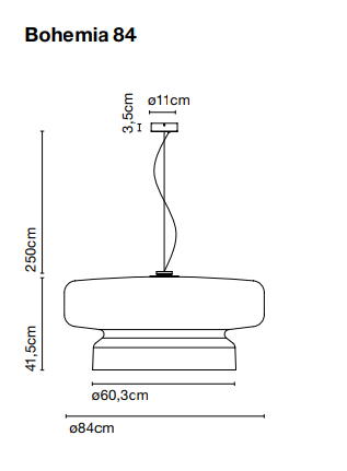 BOHEMIA 84 - LED polycarbonate pendant lamp by Marset